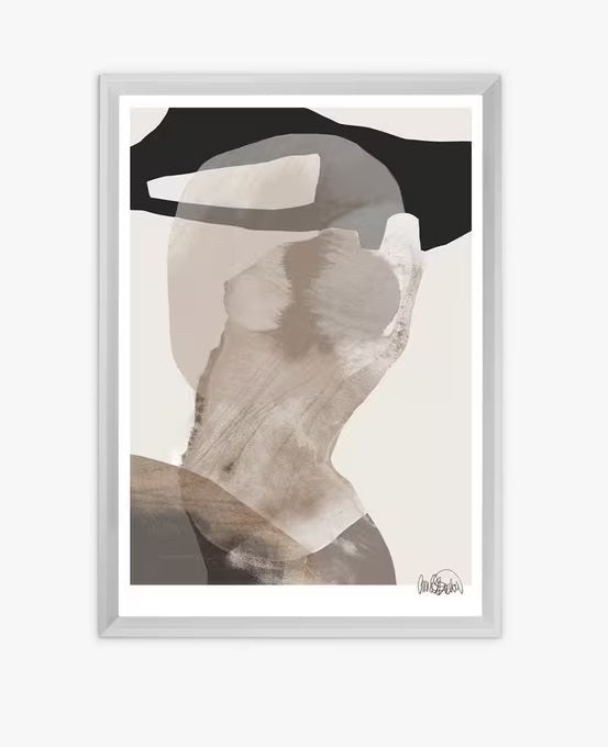 Brookpace Lascelles Anna Bulow 'Monument 1' Framed Print 77 x 57cm - Grey