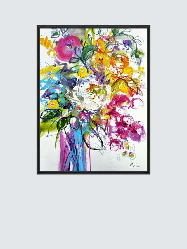 John Lewis Anna Cher 'Summer Memories' Framed Canvas Print 84 x 64cm - Multi