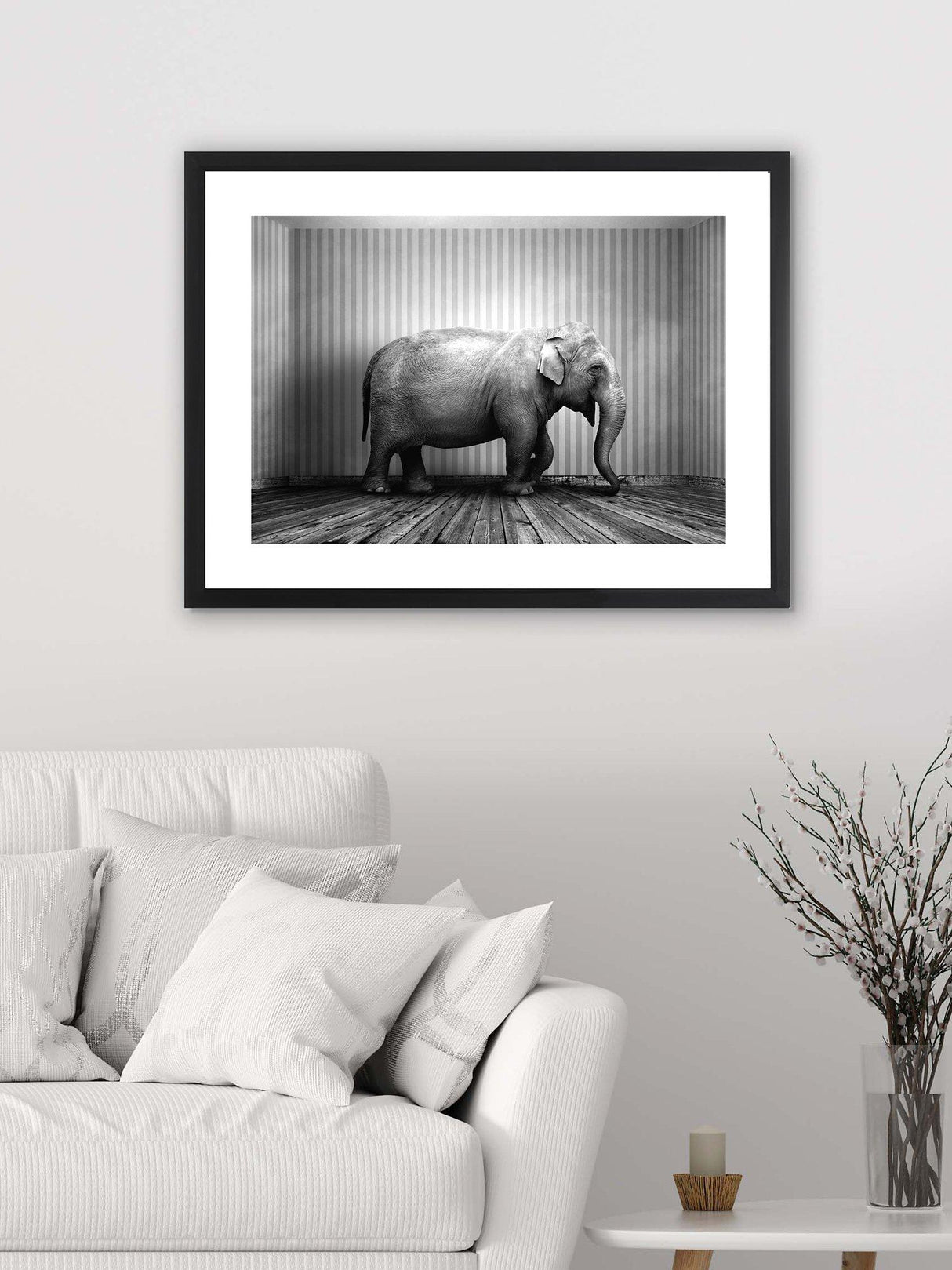 Brookpace Lascelles 'Elephant In The Room' Framed Print & Mount 65 x 85cm