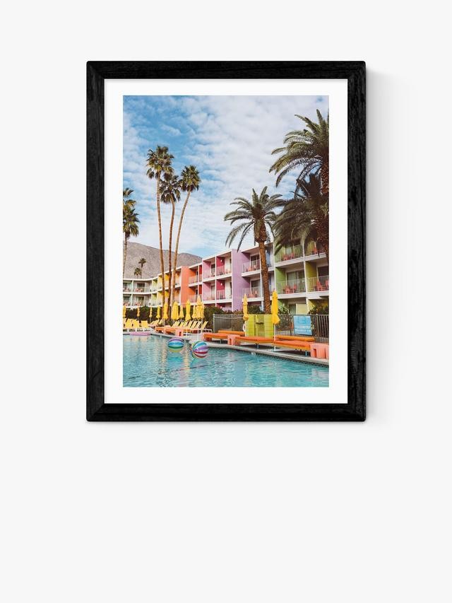 EAST END PRINTS Bethany Young Palm Springs Pool Day II Framed Print 63x83cm