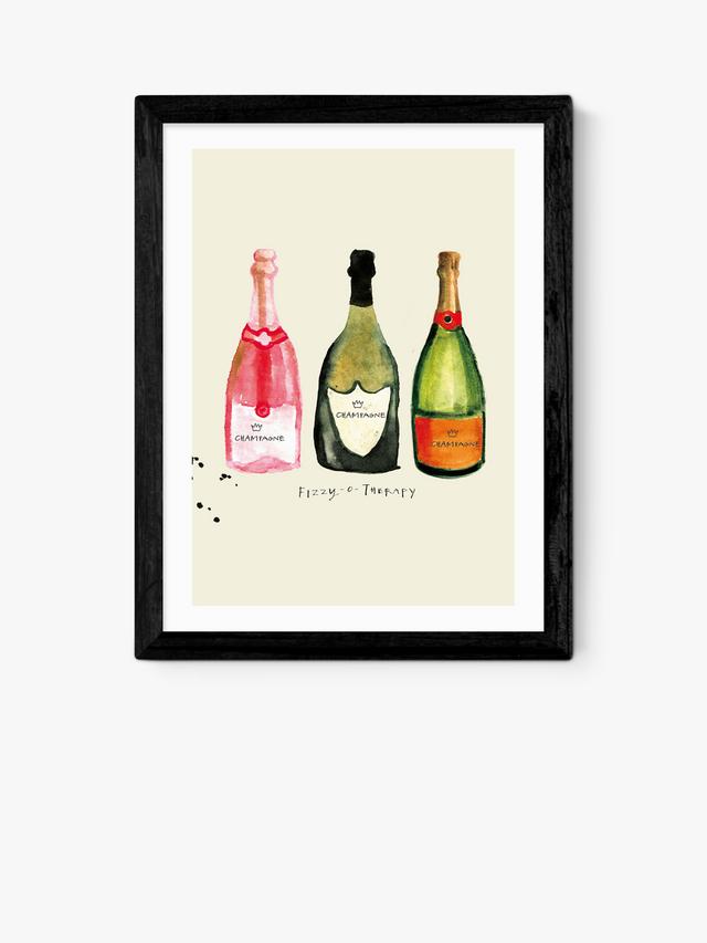 EAST END PRINTS Poet and Painter 'Fizzy O Therapy' Framed Print 83 x 63cm