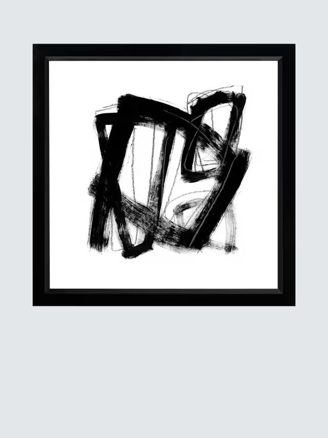 Brookpace Lascelles 'Tessellation VII' Framed Print & Mount 53 x 53cm Black