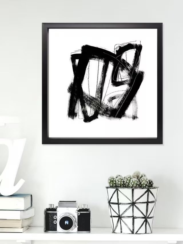 Brookpace Lascelles 'Tessellation VII' Framed Print & Mount 53 x 53cm Black