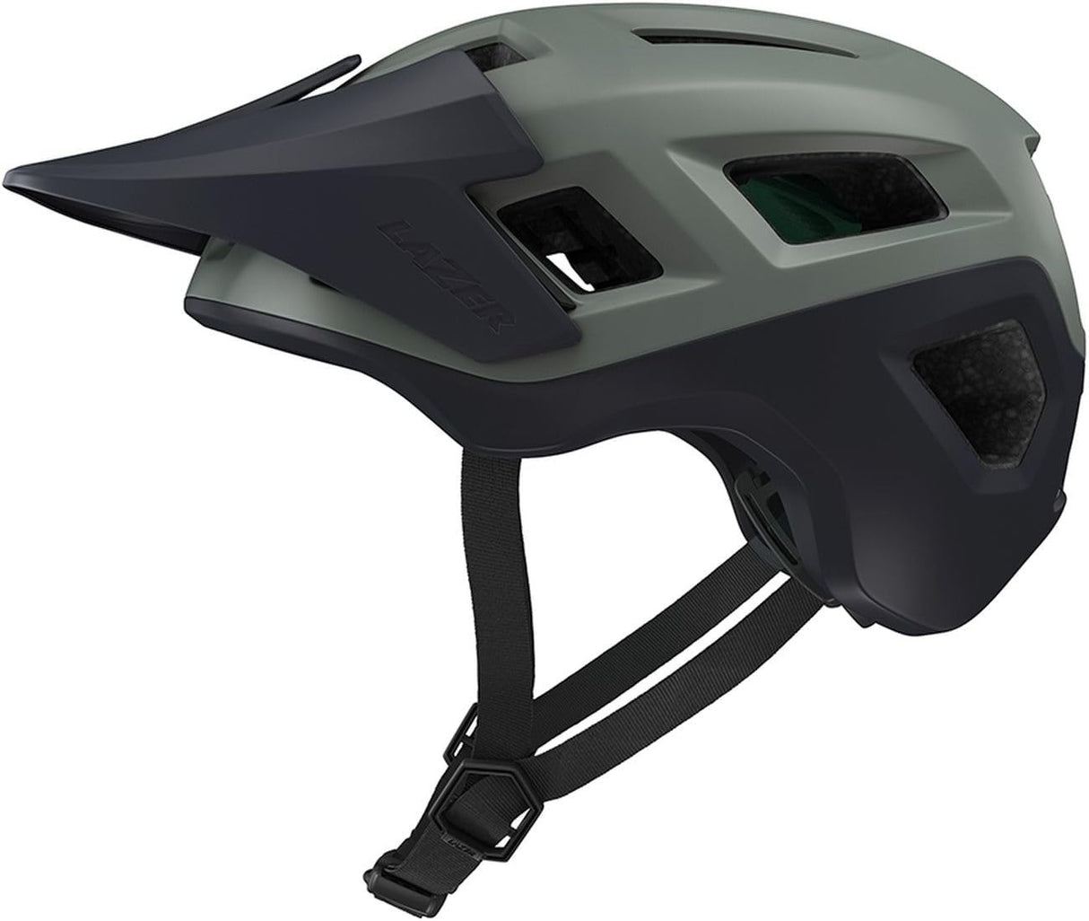 Lazer Coyote KinetiCore Cycling Helmet - Matt Dark Green - 52-56cm Small