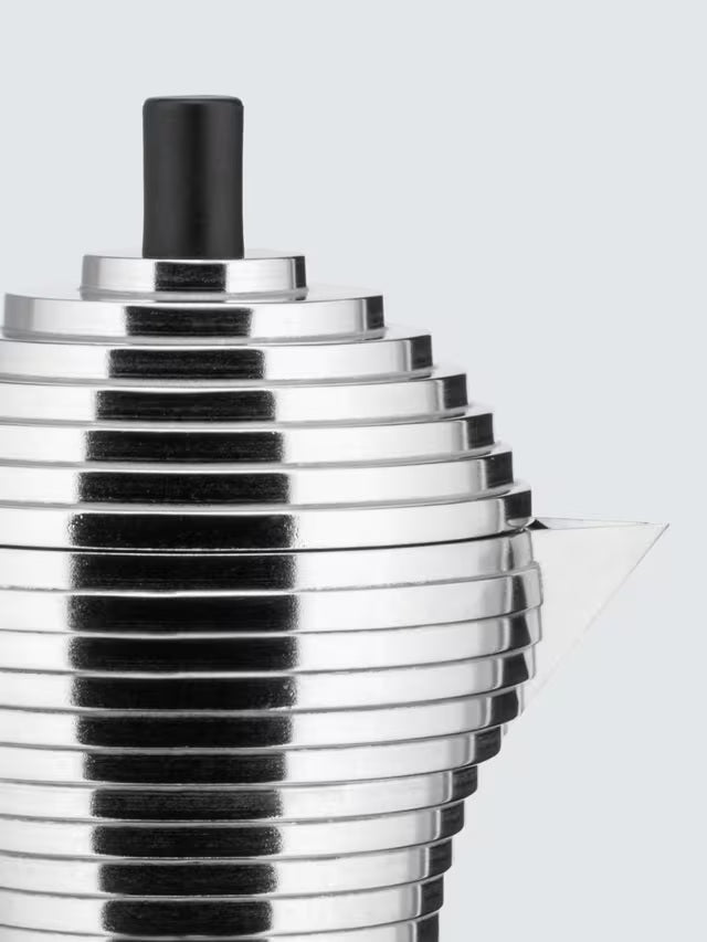 Alessi Pulcina 6 Cup Stovetop Induction Hob Espresso Coffee Maker - Silver