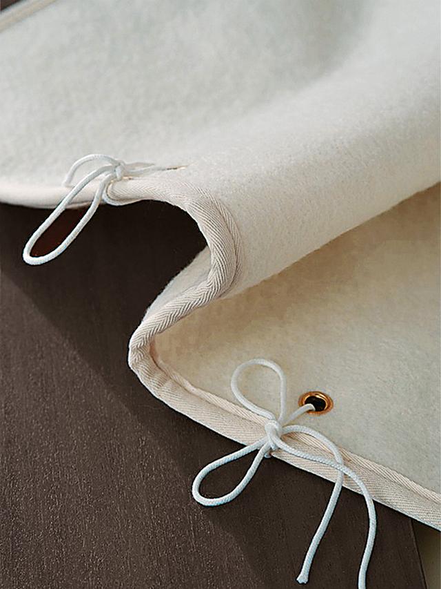 Vispring Wool Reversible Bedstead Mattress Pad Super King 180 x 200cm Cream
