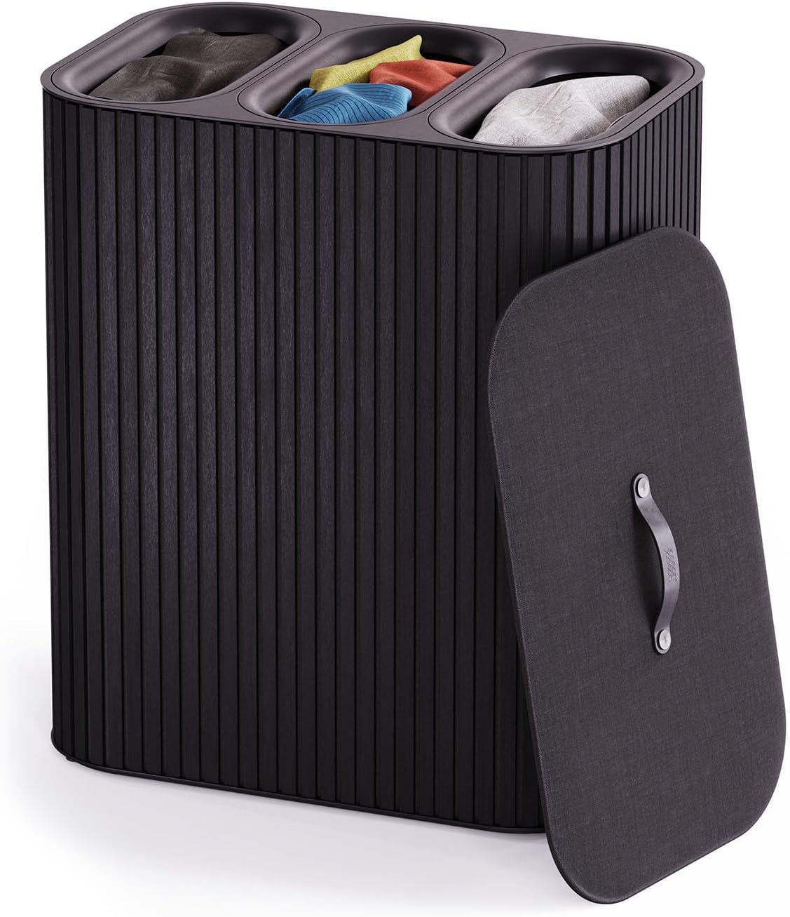 Joseph Joseph Tota Trio Luxe 90L Bamboo Laundry Basket 3 x 30L - Luxe Black