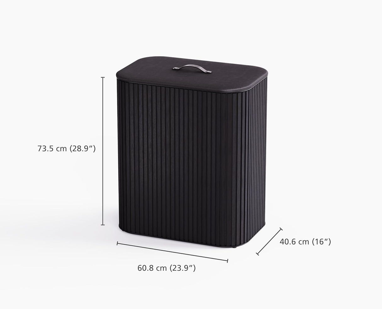 Joseph Joseph Tota Trio Luxe 90L Bamboo Laundry Basket 3 x 30L - Luxe Black