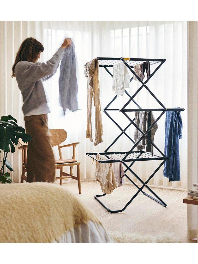 Joseph Joseph AirFrame Max Foldable 21m Capacity Indoor Laundry Airer Black