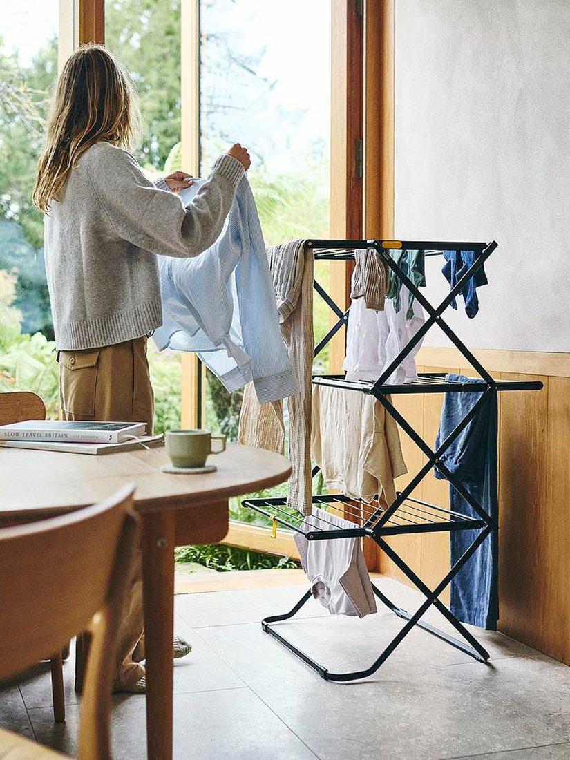 Joseph Joseph AirFrame Max Foldable 21m Capacity Indoor Laundry Airer Black