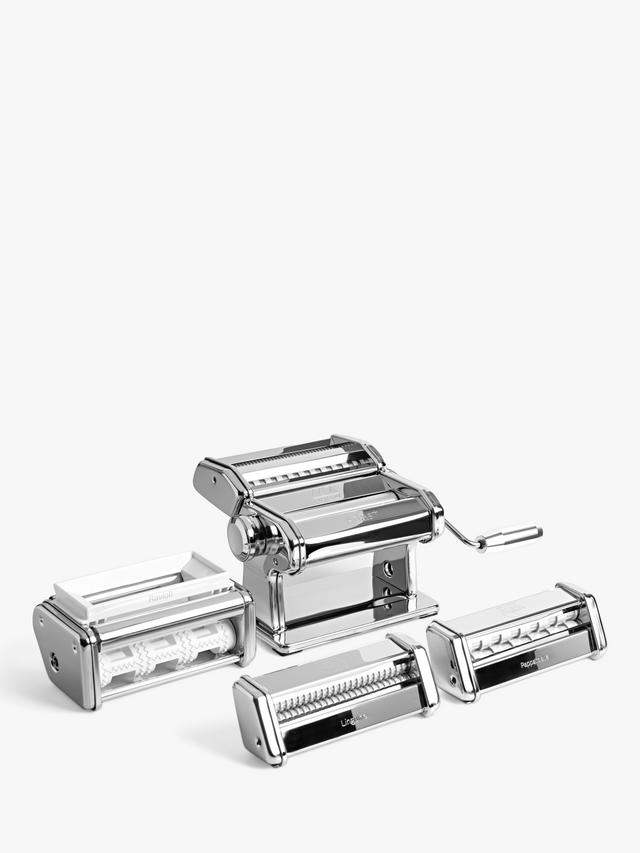 Marcato Atlas Plus Roller Italian Pasta Machine Multi-Pasta Gift Set Silver