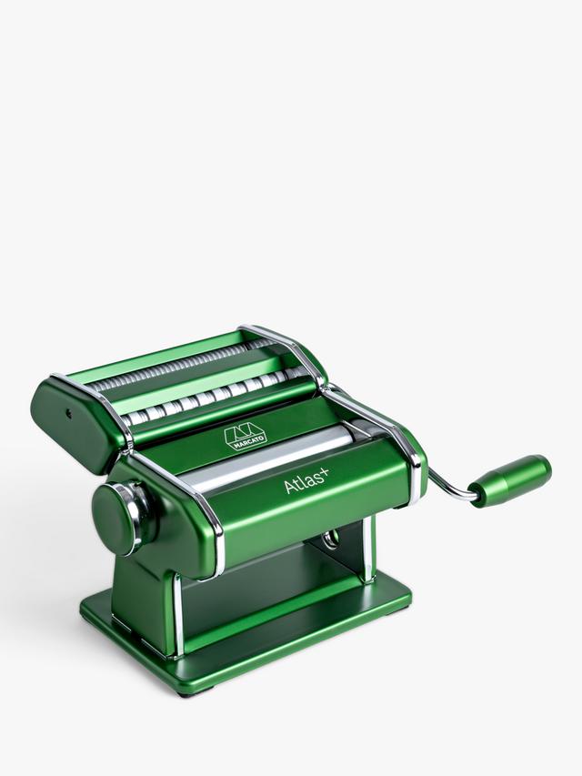 Marcato Atlas Plus Roller Manual Pasta Machine with Hand Crank - Green