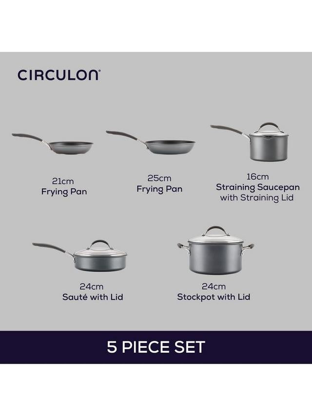 Circulon Scratch Defense Non-Stick Aluminium Cookware 5 Piece Pan Set