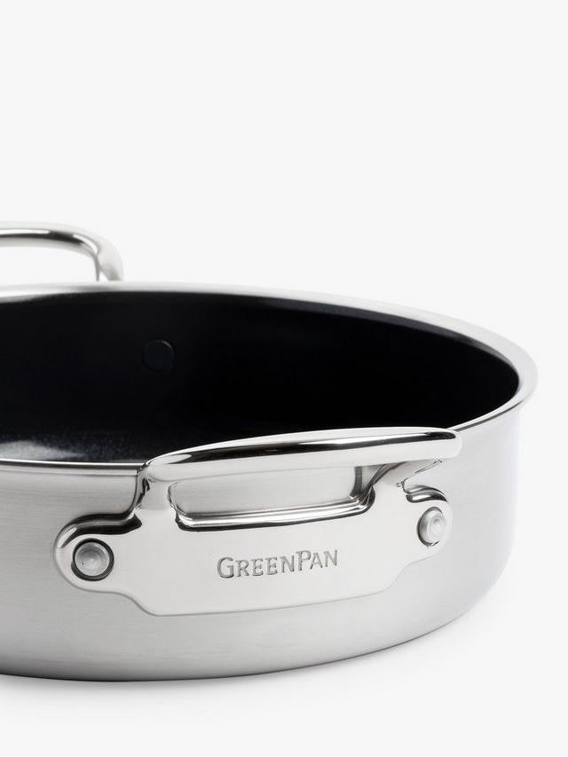 GreenPan Premiere Stainless Steel Ceramic Non-Stick Casserole & Lid 26cm
