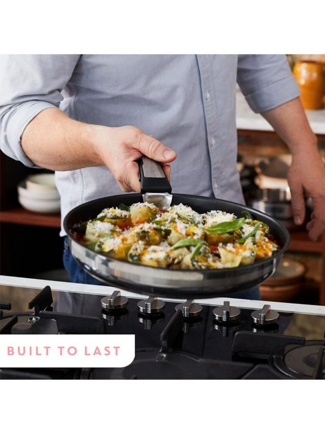 Jamie Oliver Tefal Ingenio Stainless Steel Pans Lids Utensils Set - 18 Piece