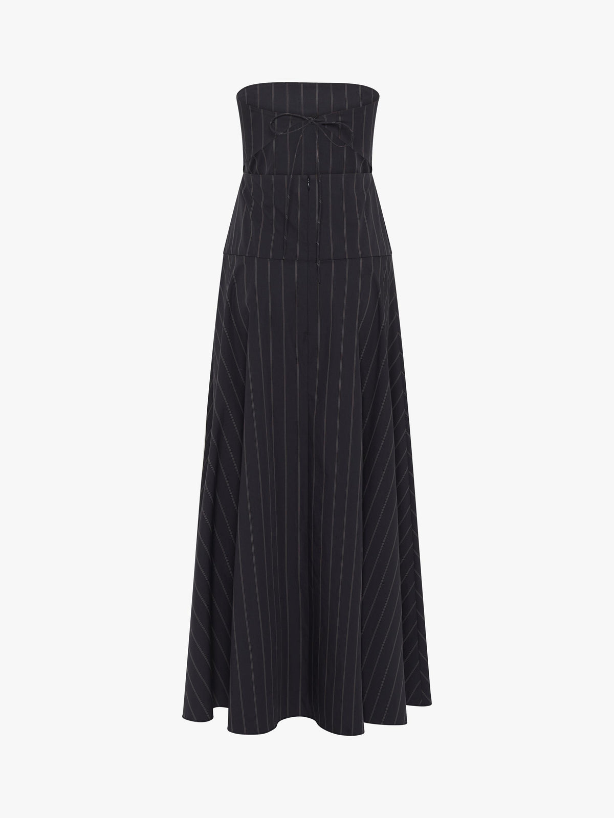 St Agni Strapless Rouleau Unlined Women's Maxi Dress - Size Medium - Navy