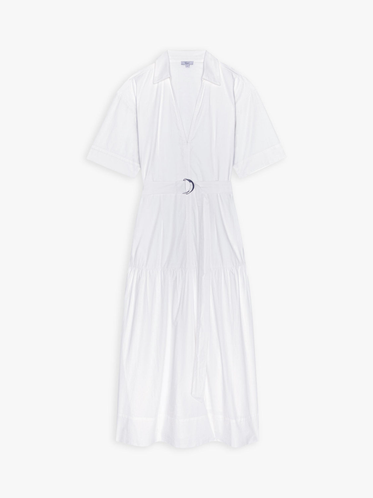 Rails Richmond Cotton Blend Short Sleeve Shirt Midi Dress Size XS - White