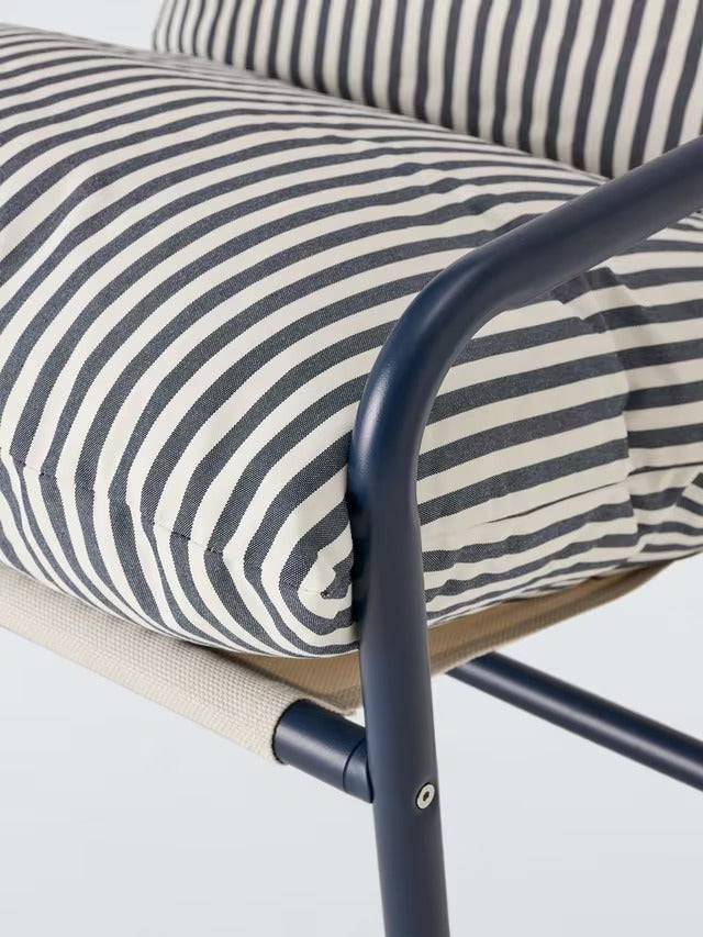 John Lewis Marcy Sling Shower-Resistant Cushion Single Garden Chair - Navy