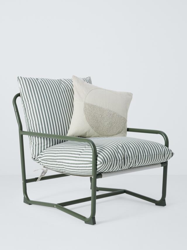 John Lewis Marcy Sling Rust-Free Steel Frame Single Garden Chair - Green