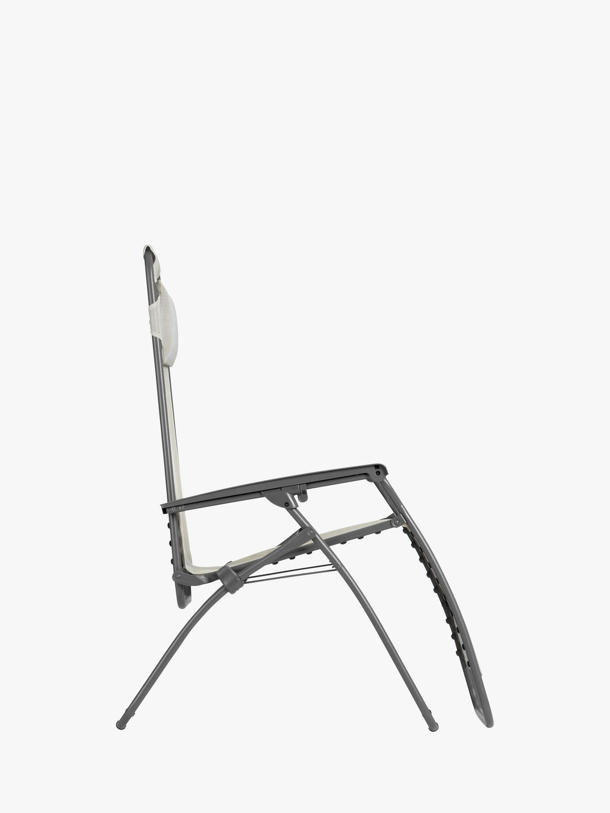 Lafuma R Clip Fully Assembled Sun Lounger Seigle - H114 x W68 x D87cm Grey
