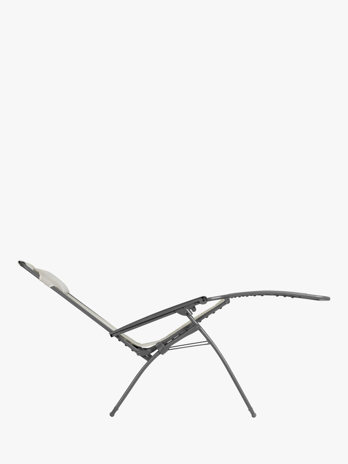 Lafuma R Clip Fully Assembled Sun Lounger Seigle - H114 x W68 x D87cm Grey