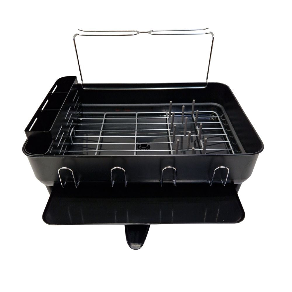 Simplehuman Steel Frame Kitchen Anti-Residue Dish Rack - Matte Black Steel