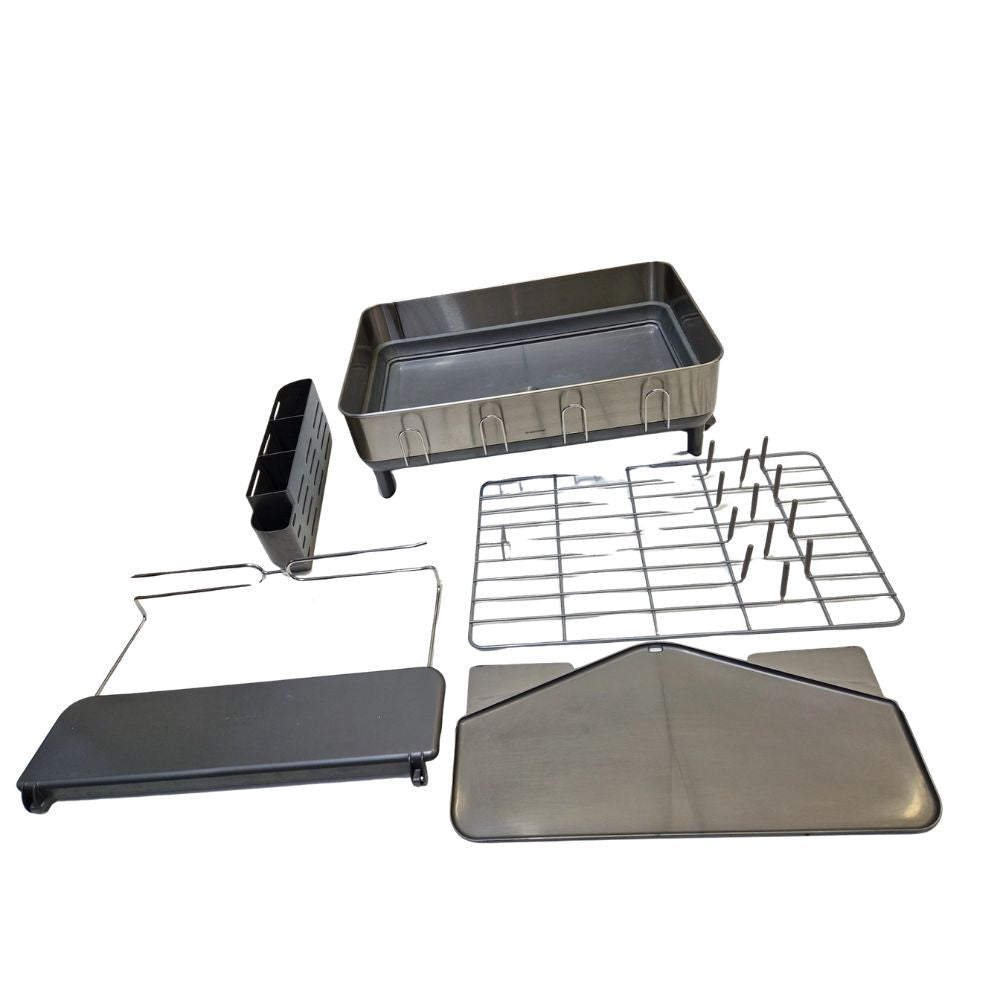 Simplehuman Steel Frame Modern Kitchen Dish Rack - Brushed Stainless Steel