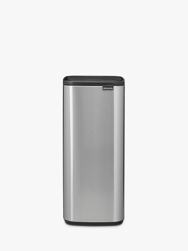 Brabantia Bo Touch Bin 30L Matt Steel Fingerprint Proof Waste Bin - Silver