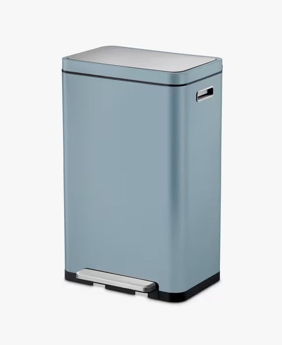EKO X Cube 30L Kitchen Pedal Bin with Inner Bucket H64 x W36 x D30cm - Blue