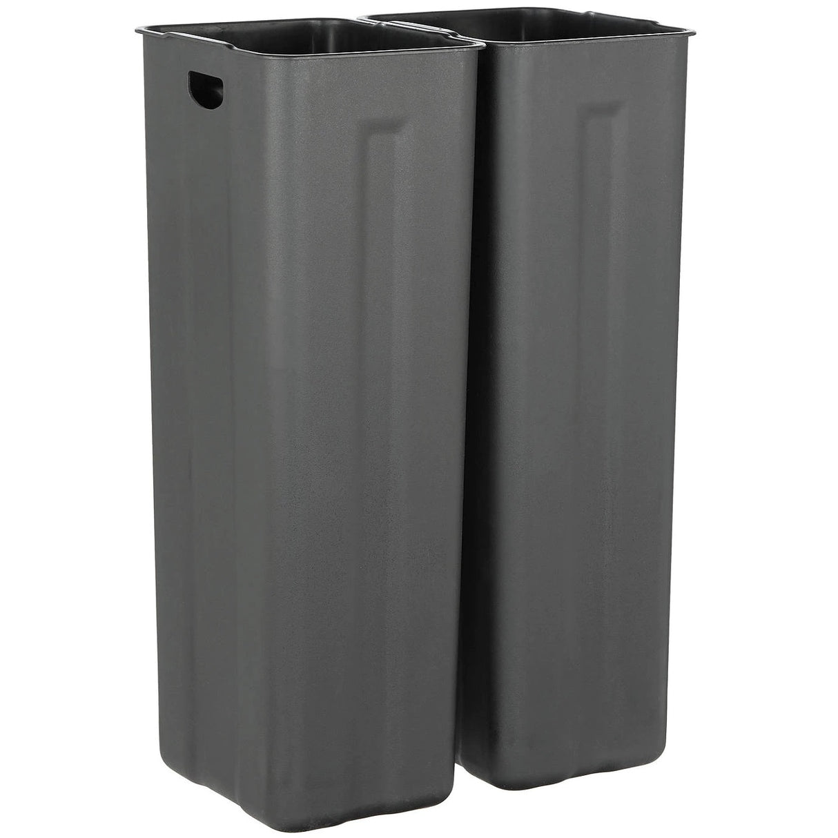 John Lewis 2 Section Recycling Bin 80L - Silver