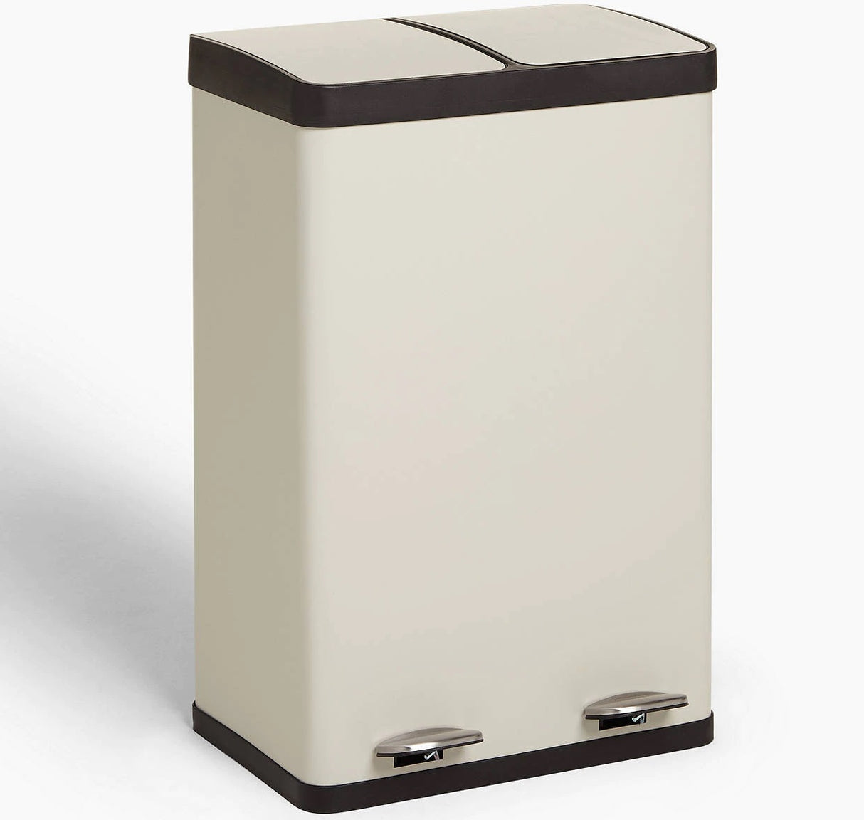 John Lewis & Partners 2 Section 60L Kitchen Recycling Pedal Bin - Stone