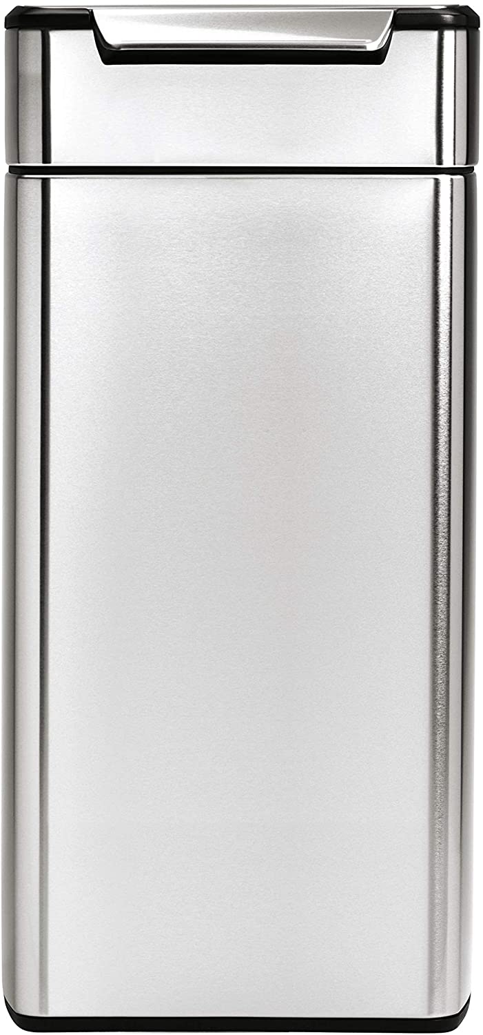 Simplehuman Rectangular 30L Touch Bar Silver Bin - Brushed Stainless Steel
