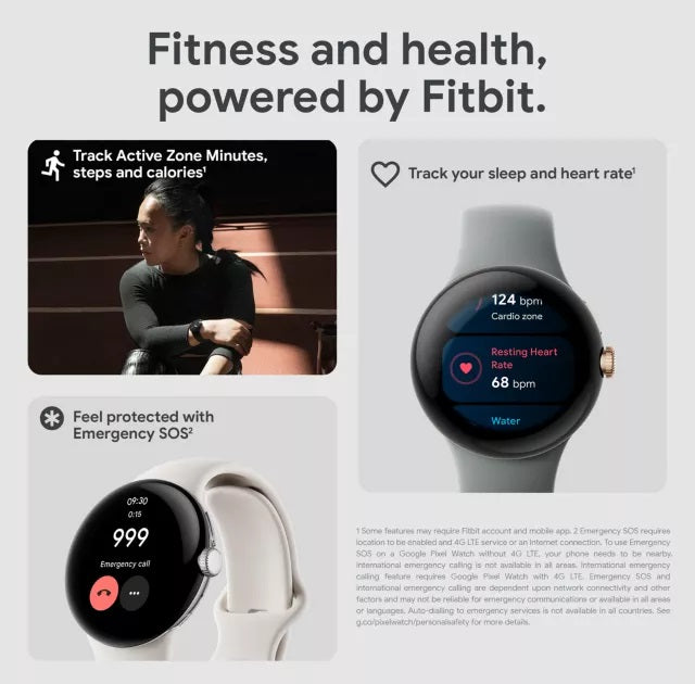 Google Pixel Watch Wi-Fi GPS 41mm Touchscreen Smartwatch - Obsidian Black - Kazoop