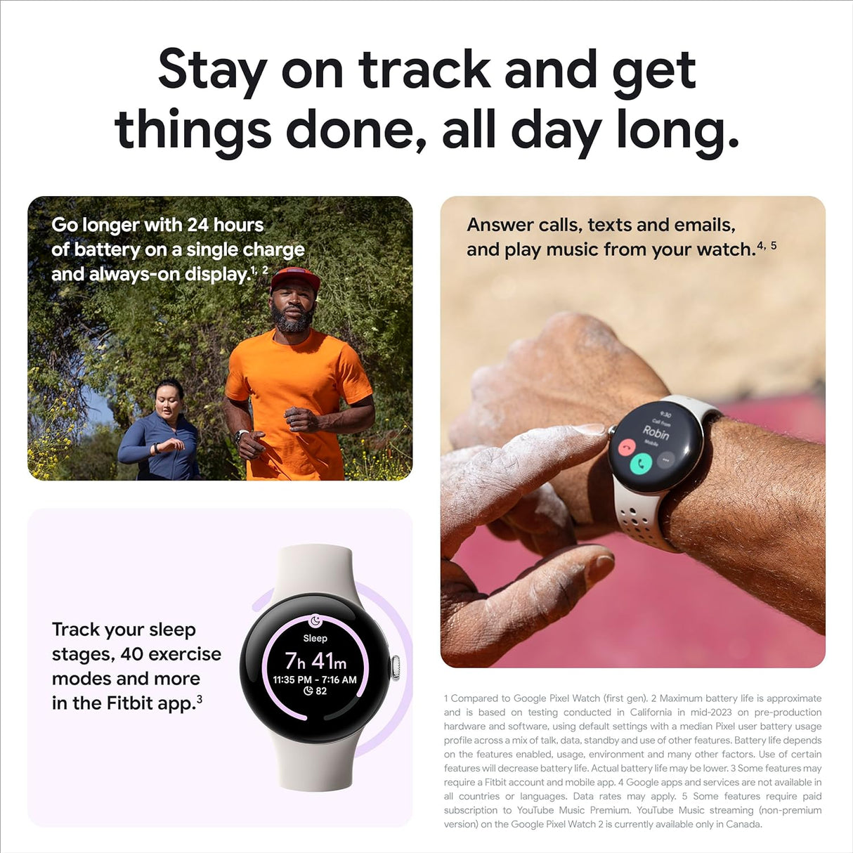 Google Pixel Watch 2 Android Fitness Wi-Fi Smartwatch – Polished Silver
