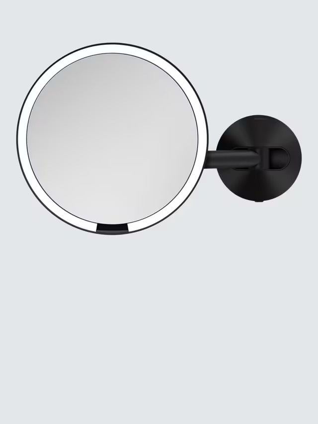 Simplehuman Hard-Wired Wall Mounted Makeup Sensor Mirror H23 x W35cm - Black