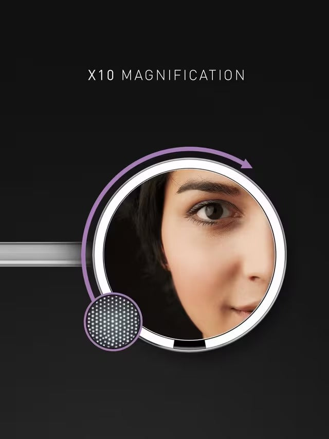 Simplehuman Hard-Wired Wall Mounted Makeup Sensor Mirror H23 x W35cm - Black