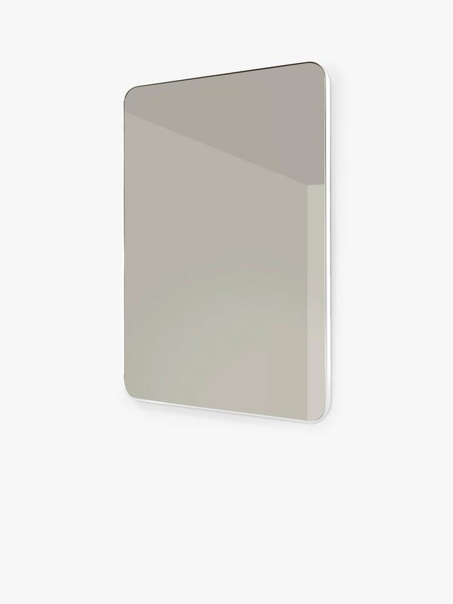 Hib. Fusion Curve Aluminium Bathroom Wall Mirror 60 x 40cm - Matt White