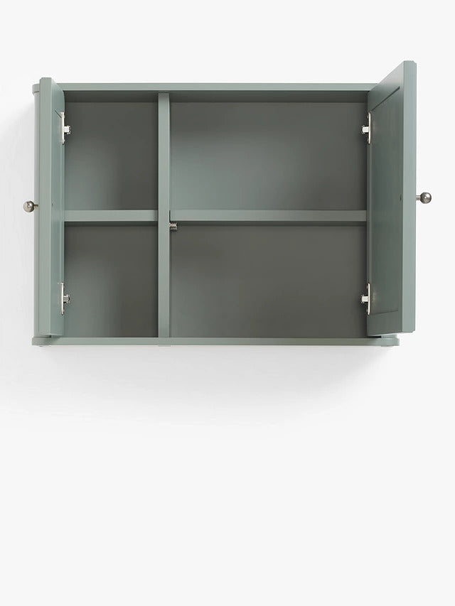 John Lewis Portsman Double Mirrored Bathroom Cabinet H42 x W60cm - White - Kazoop