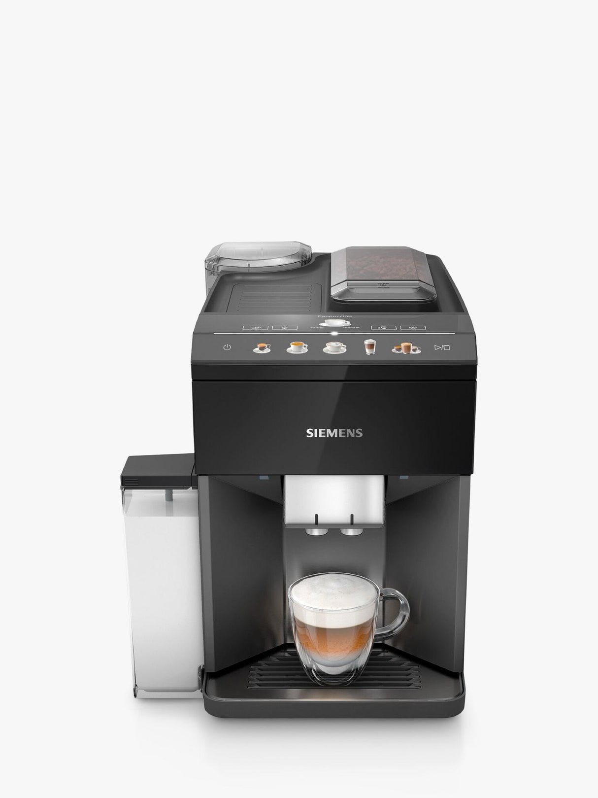 Siemens TQ515GB9 EQ500 Fully Automatic Bean Coffee Machine - Piano Black