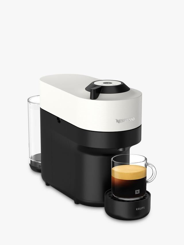 Nespresso by Krups Vertuo Pop Pod Compact Coffee Machine - Coconut White