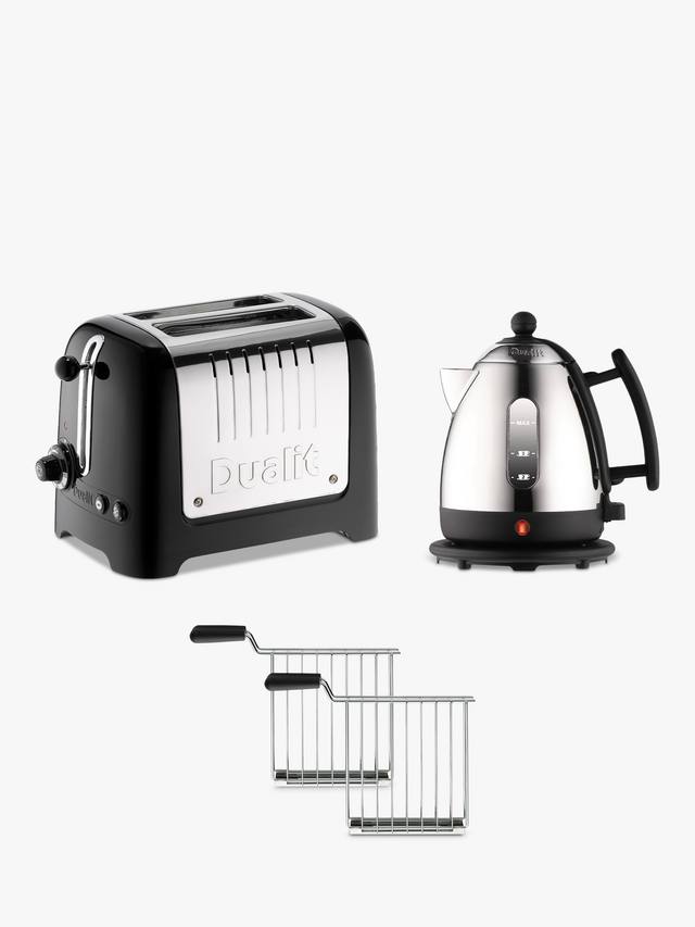 Dualit Lite Kettle & Toaster Set with Sandwich Cages (DPP2A/ DMK1) - Black