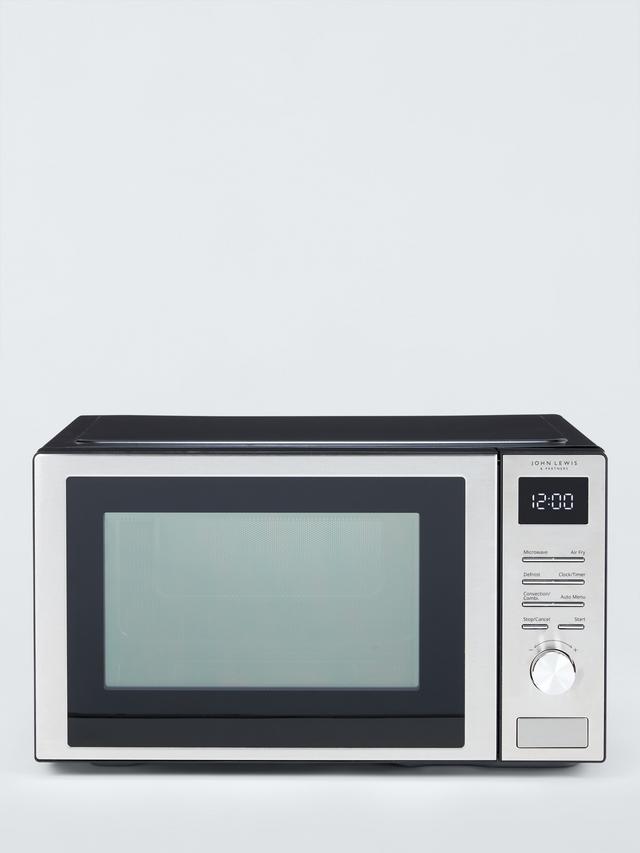 John Lewis 26L Air Fryer Freestanding Microwave 900W - Black/Stainless Steel
