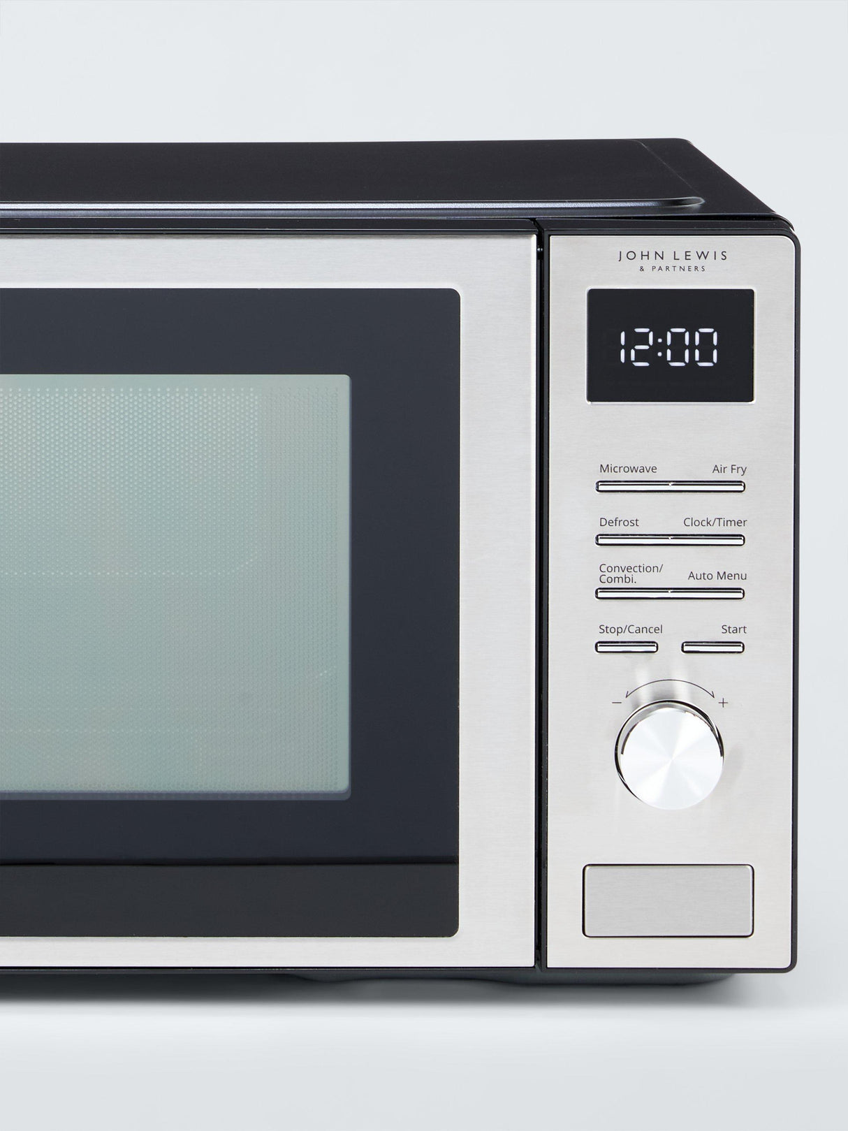 John Lewis 26L Air Fryer Freestanding Microwave 900W - Black/Stainless Steel