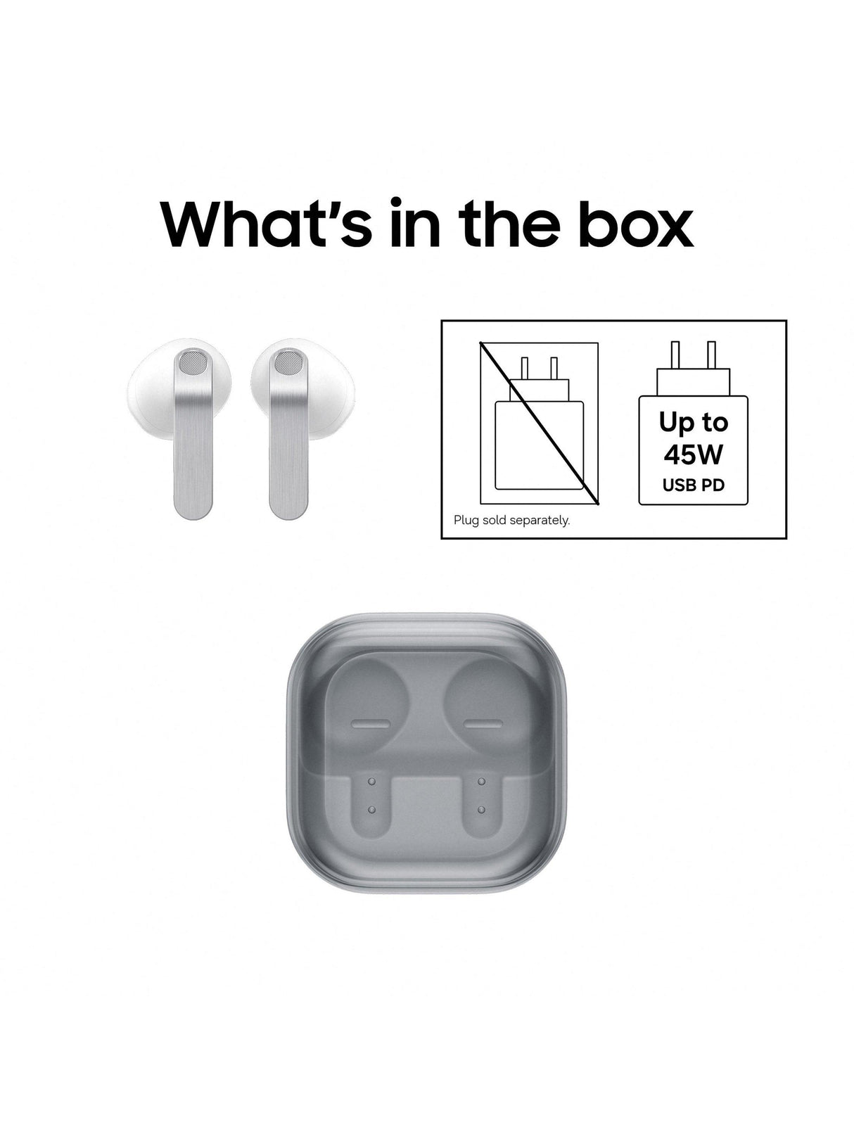 Samsung Galaxy Buds4 True Wireless Earbuds with Galaxy AI Active-NC - White
