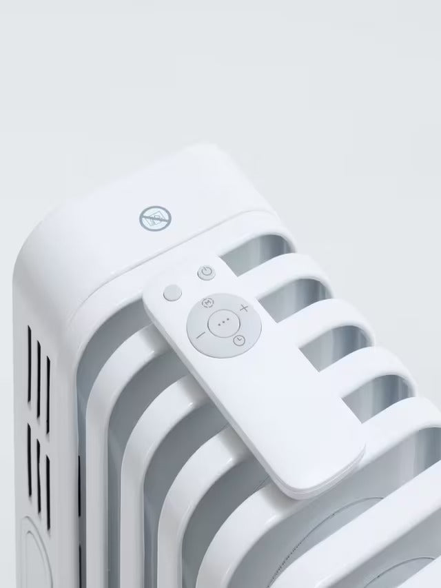 John Lewis Digital Oil Filled Adjustable Electric Heater Radiator - White