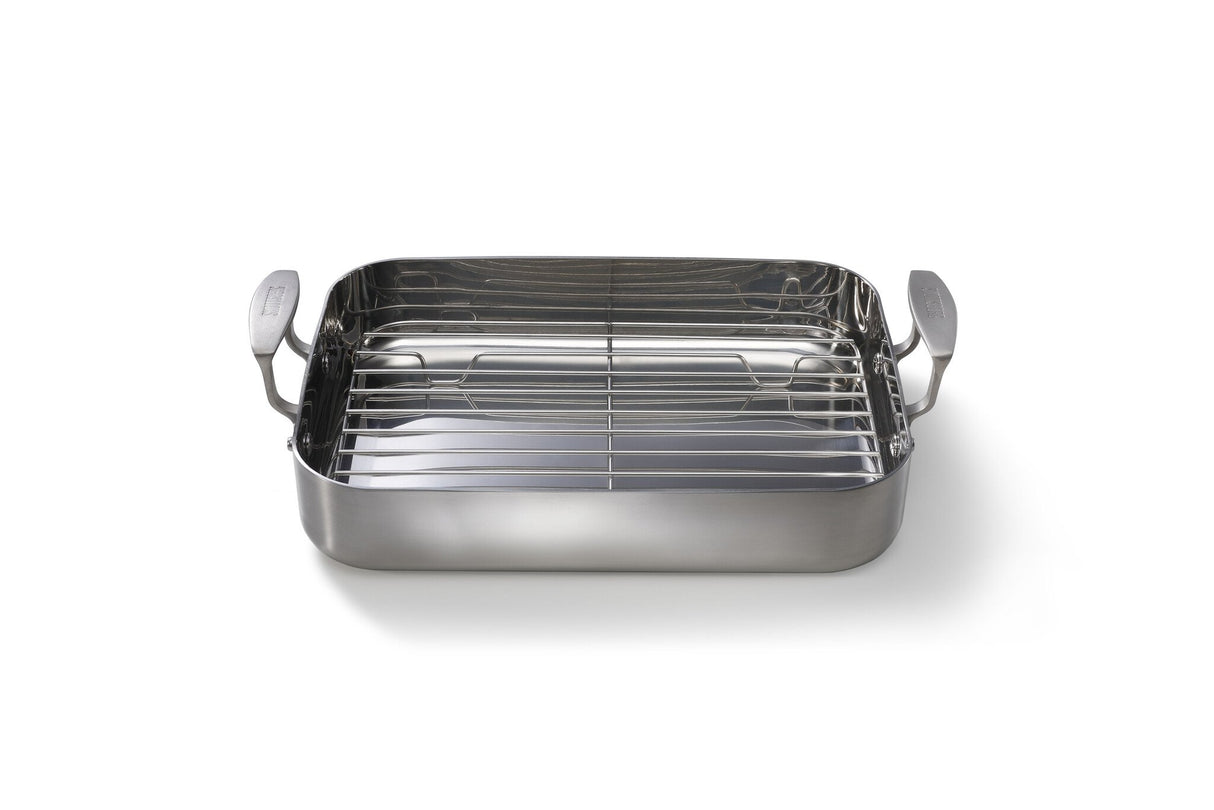 Skottsberg Oven Barbecue Stovetop Roasting Pan with Rack - Stainless Steel