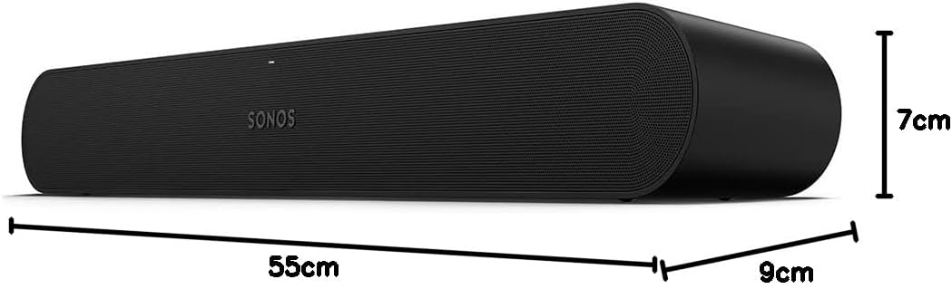 Sonos Ray All-in-one Wireless Compact Soundbar Works with AirPlay 2 - Black