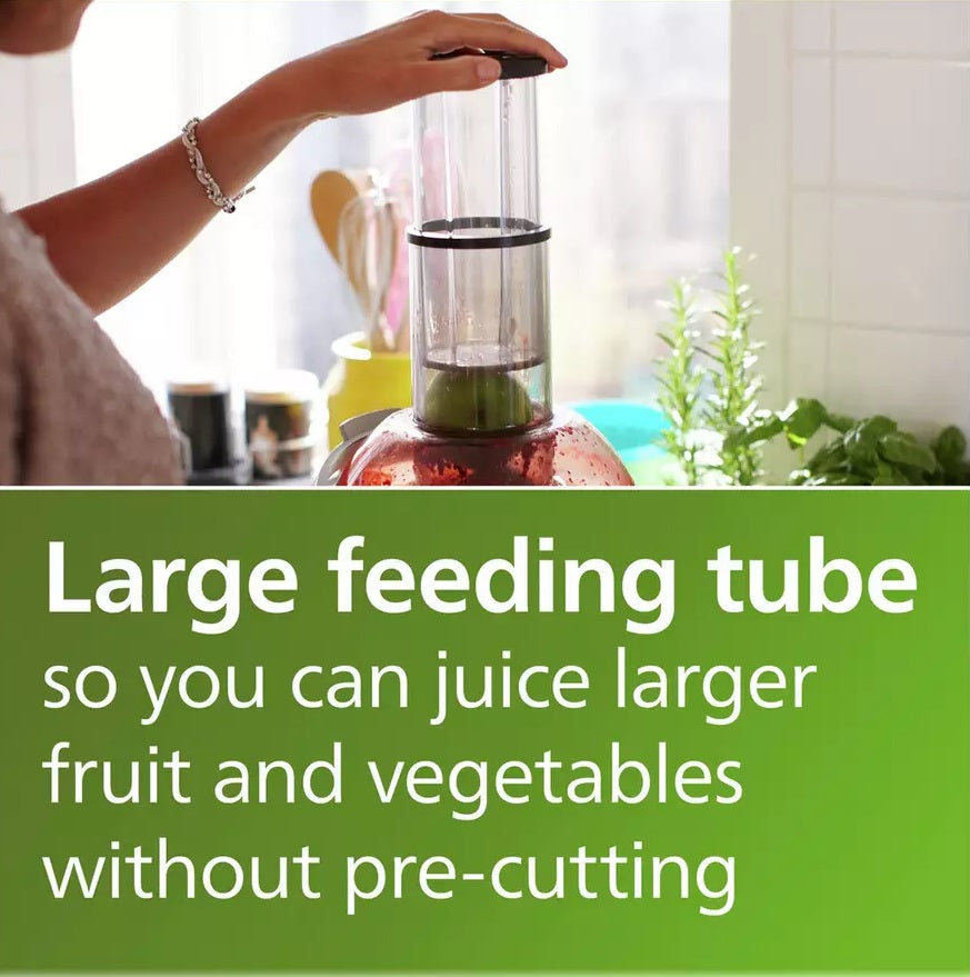 Philips HR1855/70 XL 2L 800W Quick Clean Fruit Veg Juicer - Black/Silver