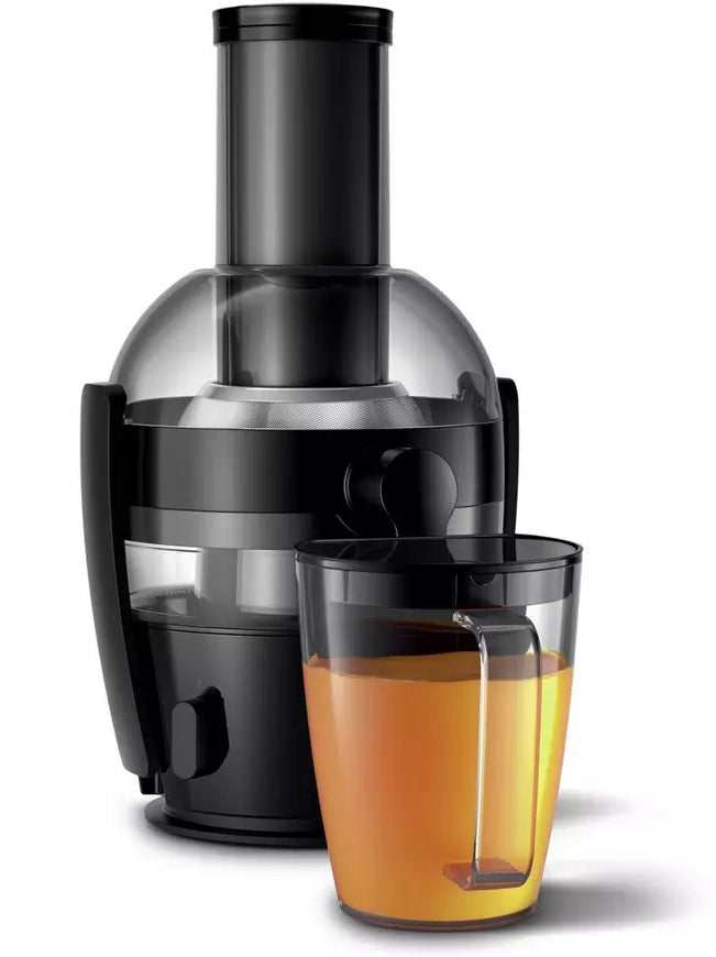 Philips HR1855/70 XL 2L 800W Quick Clean Fruit Veg Juicer - Black/Silver - Kazoop