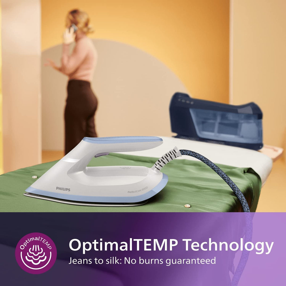 Philips PSG6026/20 PerfectCare 6000 Series Steam Generator Iron - Navy - Kazoop